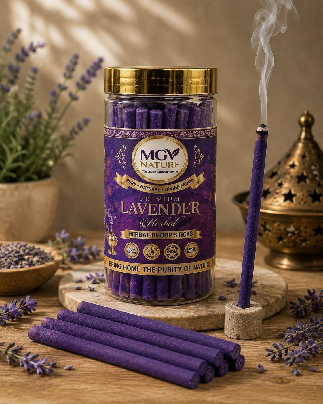 Lavender Herbal Dhoop Sticks