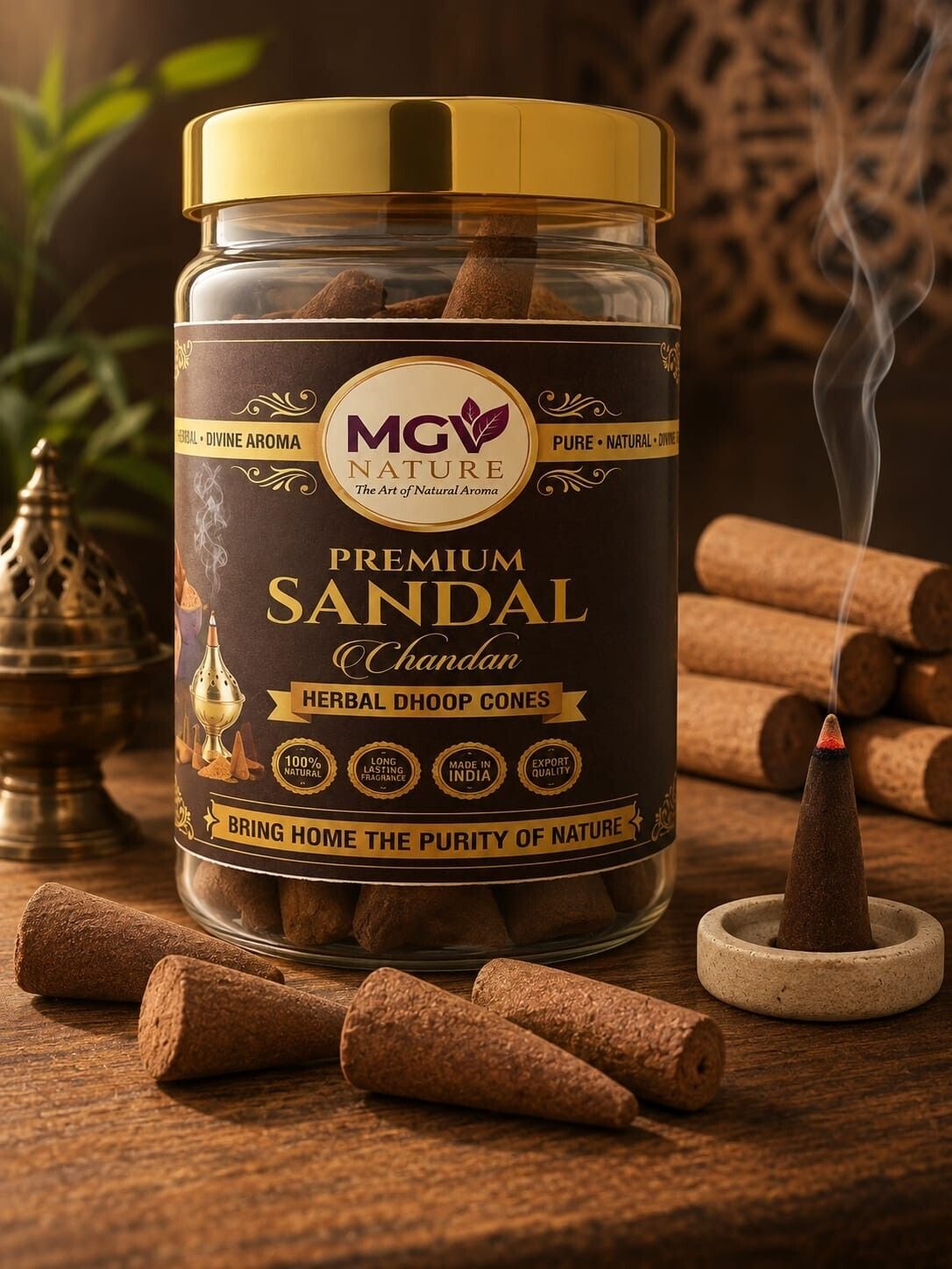 Sandal Herbal Dhoop Cones